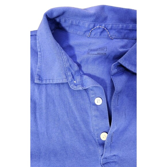 Patagonia Men's Organic Cotton Polo Shirt | Blue, Salmon Logo, Size M, EUC - Picture 4 of 9